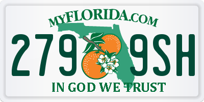 FL license plate 2799SH