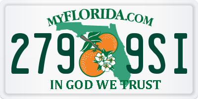 FL license plate 2799SI