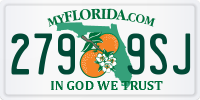 FL license plate 2799SJ