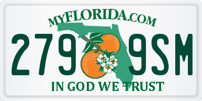 FL license plate 2799SM