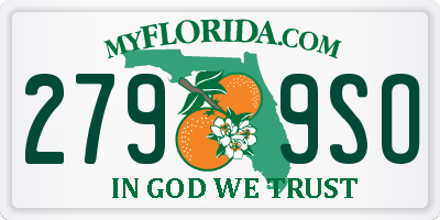 FL license plate 2799SO