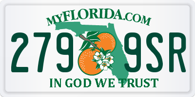 FL license plate 2799SR