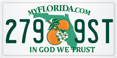 FL license plate 2799ST