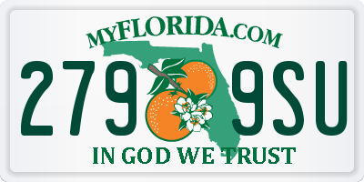 FL license plate 2799SU