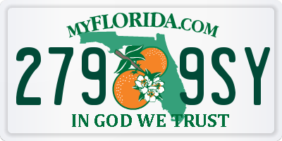 FL license plate 2799SY