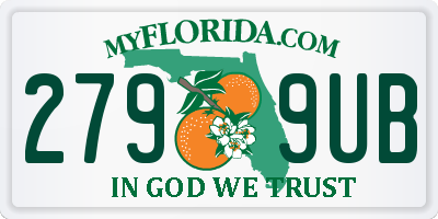 FL license plate 2799UB