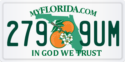 FL license plate 2799UM