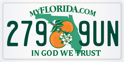 FL license plate 2799UN