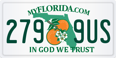FL license plate 2799US