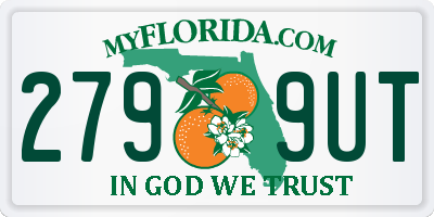 FL license plate 2799UT
