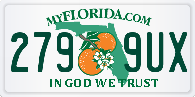 FL license plate 2799UX