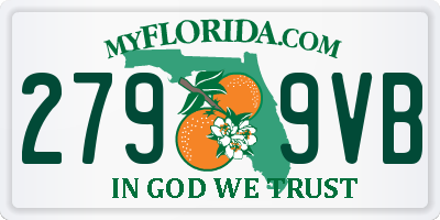 FL license plate 2799VB