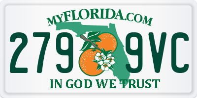 FL license plate 2799VC
