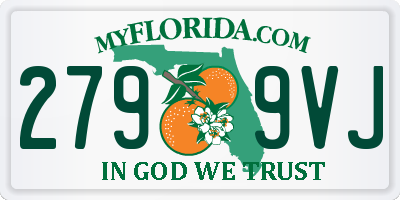 FL license plate 2799VJ