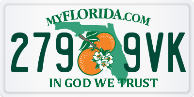FL license plate 2799VK