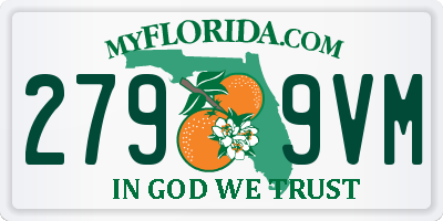 FL license plate 2799VM