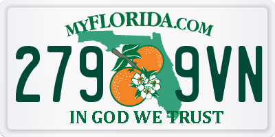 FL license plate 2799VN