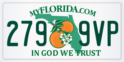 FL license plate 2799VP