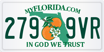 FL license plate 2799VR