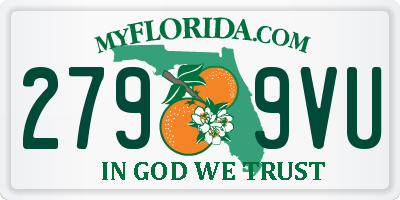 FL license plate 2799VU