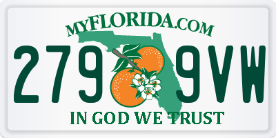 FL license plate 2799VW