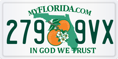 FL license plate 2799VX