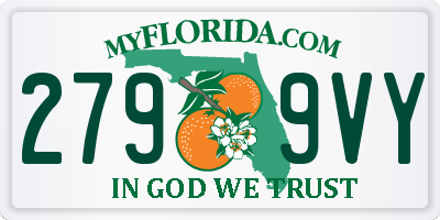 FL license plate 2799VY