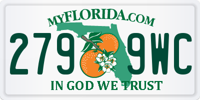 FL license plate 2799WC