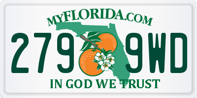 FL license plate 2799WD