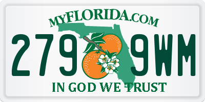 FL license plate 2799WM