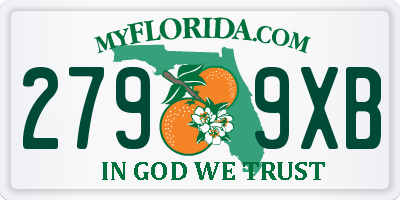 FL license plate 2799XB