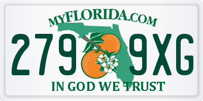 FL license plate 2799XG