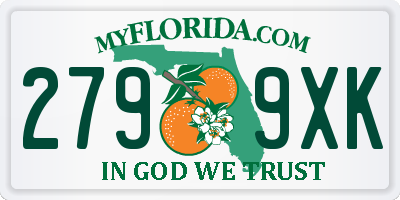 FL license plate 2799XK