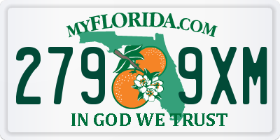 FL license plate 2799XM