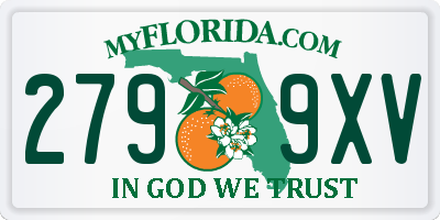FL license plate 2799XV