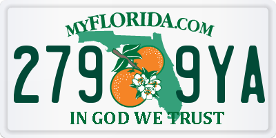FL license plate 2799YA