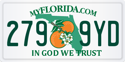 FL license plate 2799YD