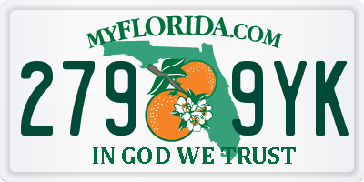FL license plate 2799YK