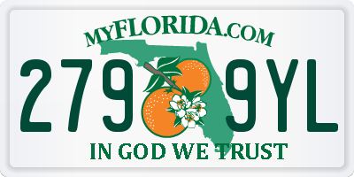 FL license plate 2799YL