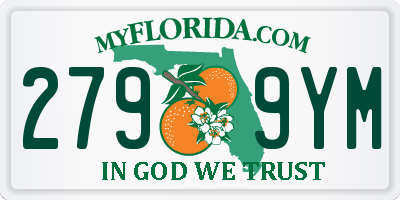 FL license plate 2799YM