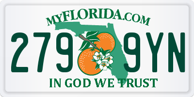 FL license plate 2799YN