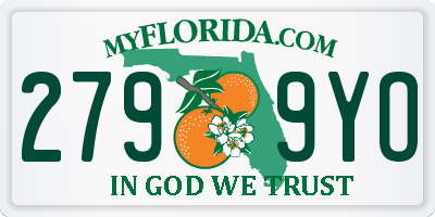 FL license plate 2799YO
