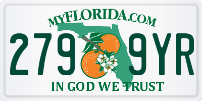 FL license plate 2799YR