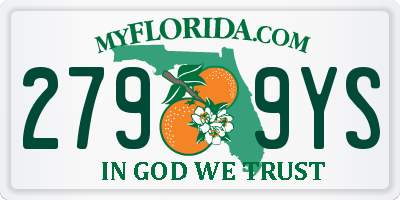 FL license plate 2799YS