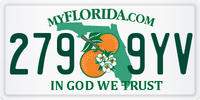 FL license plate 2799YV