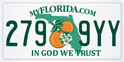 FL license plate 2799YY