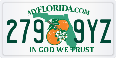 FL license plate 2799YZ