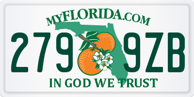 FL license plate 2799ZB