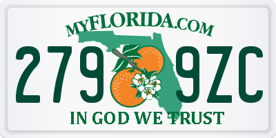FL license plate 2799ZC