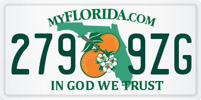 FL license plate 2799ZG